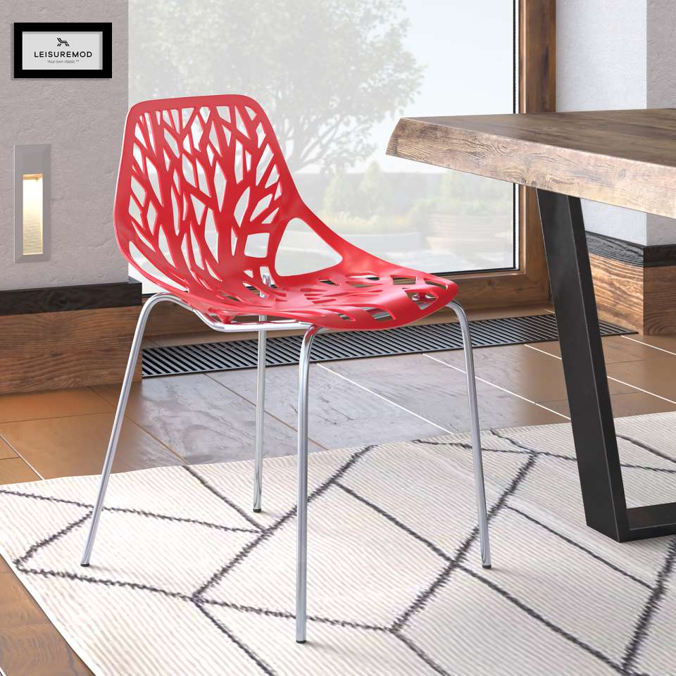 LeisureMod Modern Asbury Dining Chair w/ Chromed Legs | Dining Chairs | Modishstore - 55