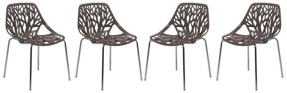 LeisureMod Modern Asbury Dining Chair w/ Chromed Legs, Set of 4 | Dining Chairs | Modishstore - 73