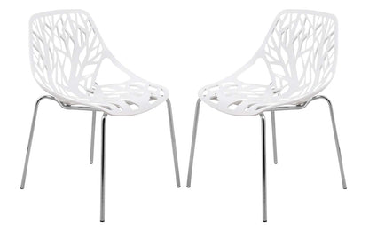 LeisureMod Modern Asbury Dining Chair w/ Chromed Legs, Set of 2 | Dining Chairs | Modishstore - 82
