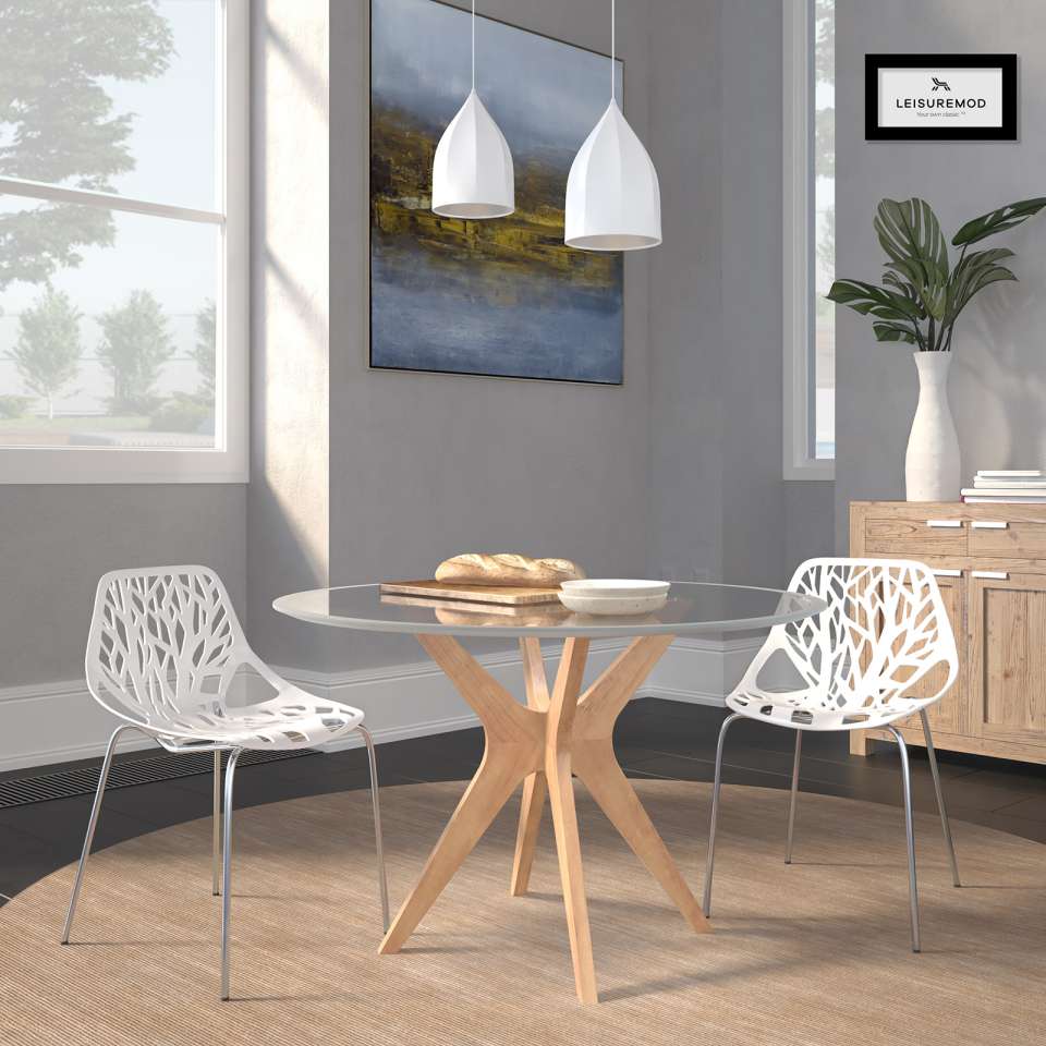 LeisureMod Modern Asbury Dining Chair w/ Chromed Legs, Set of 2 | Dining Chairs | Modishstore - 85