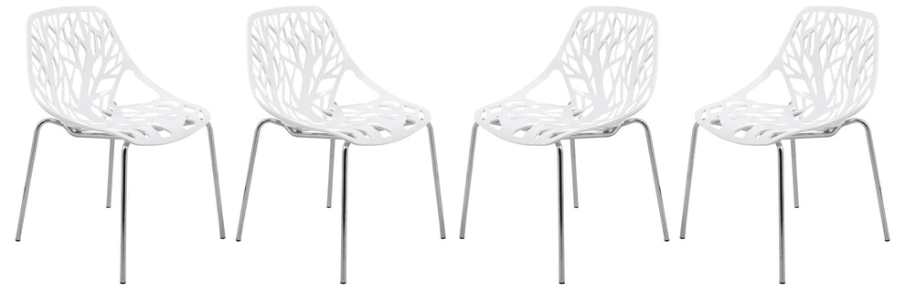 LeisureMod Modern Asbury Dining Chair w/ Chromed Legs, Set of 4 | Dining Chairs | Modishstore - 82