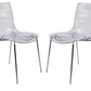 LeisureMod Astor Water Ripple Design Dining Chair Set of 4 | Dining Chairs | Modishstore - 2