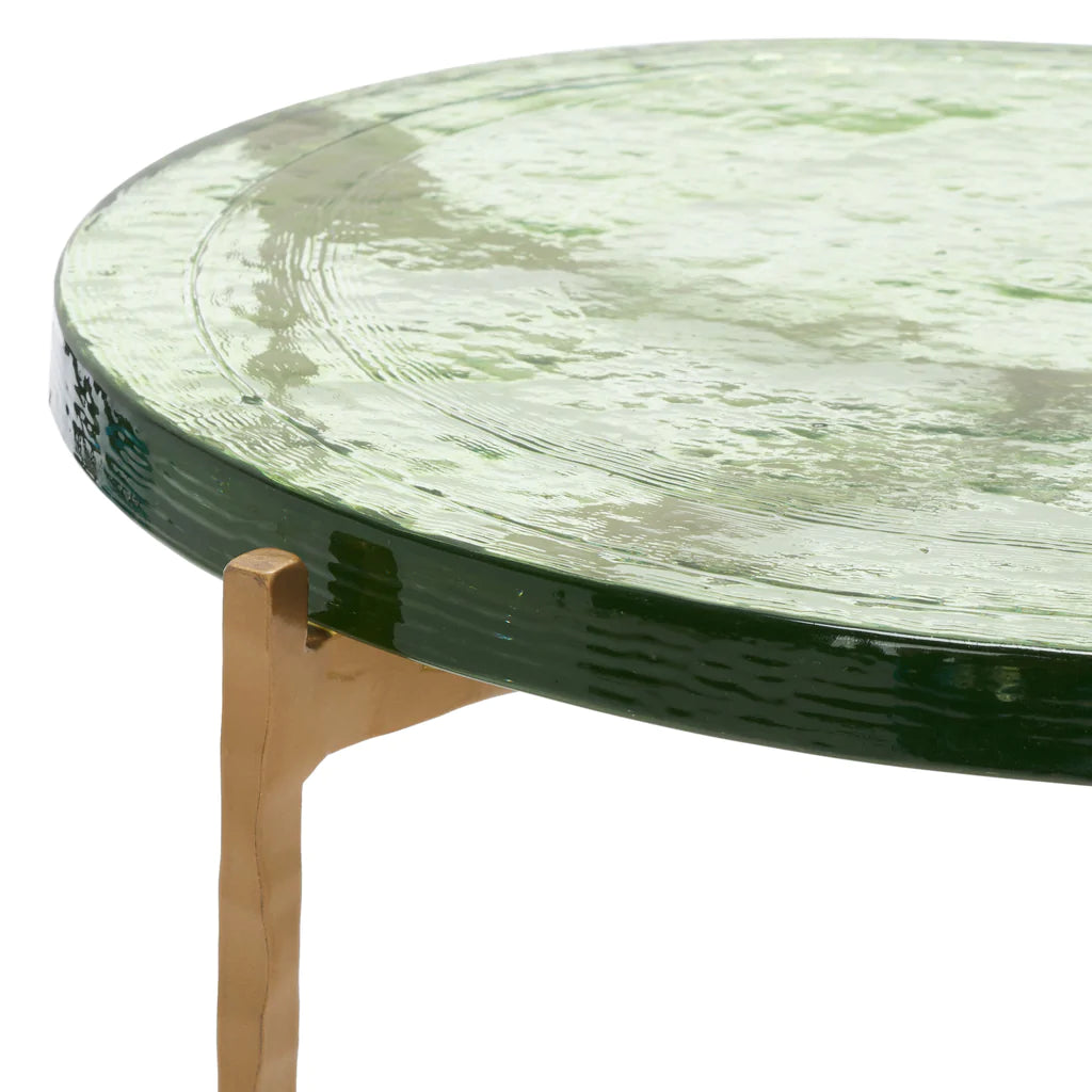 Safavieh Tengah Round Glass Accent Table - Green | Accent Tables | Modishstore - 7