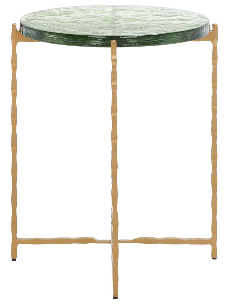 Safavieh Tengah Round Glass Accent Table - Green | Accent Tables | Modishstore - 10