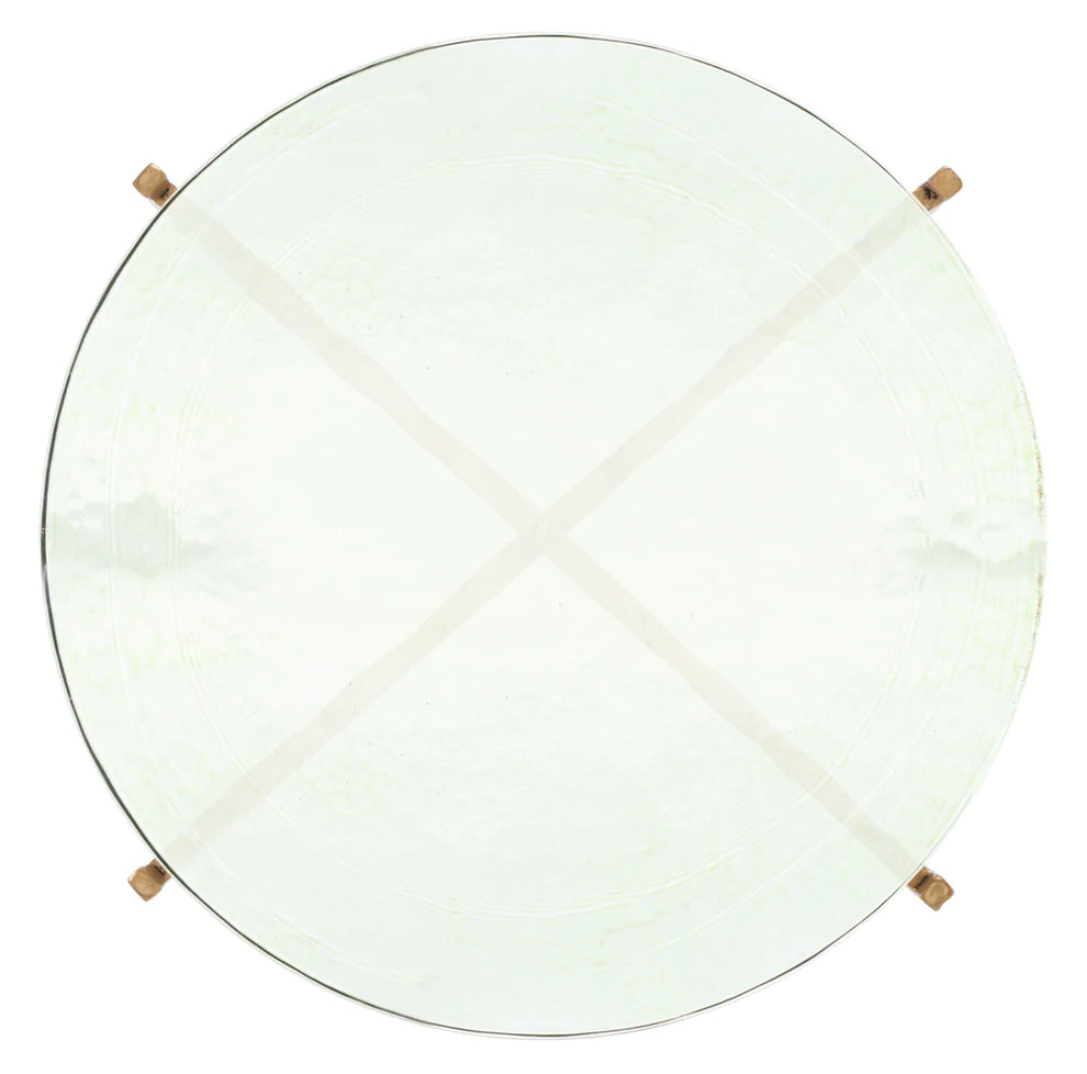 Safavieh Tengah Round Glass Accent Table - Green | Accent Tables | Modishstore - 2