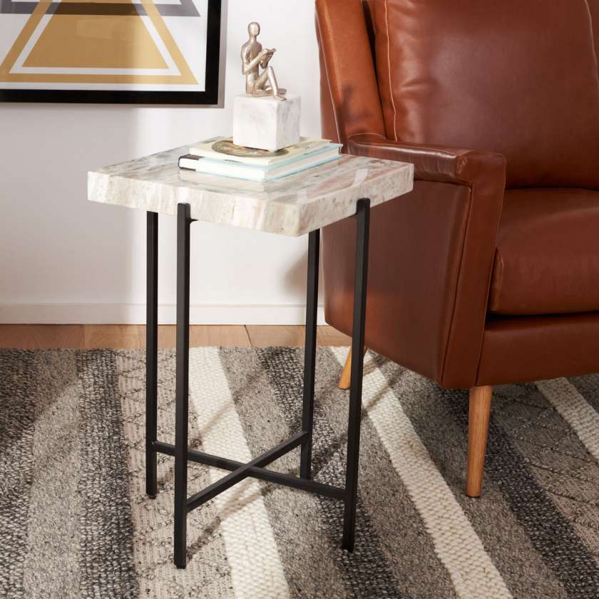 Safavieh Tenzin Stone Top Accent Table | Accent Tables | Modishstore - 2