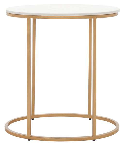 Safavieh Tage Marble Side Table - White Marble | Accent Tables | Modishstore