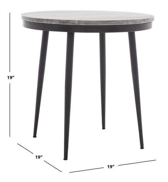 Safavieh Nylah Marble Side Table - Gray Marble | Accent Tables | Modishstore - 3