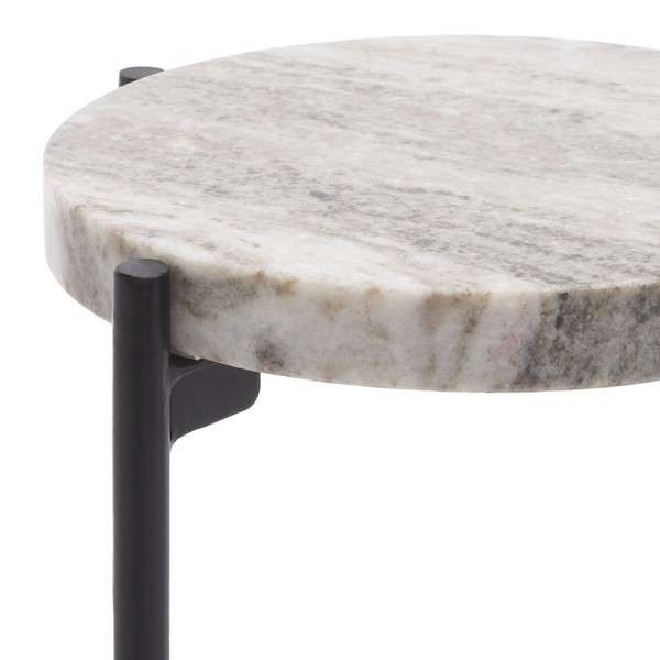Safavieh Hames Drink Table - Sand Brown Marble Top | Accent Tables | Modishstore - 2