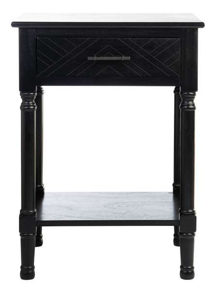 Safavieh Peyton 1 Drawer Accent Table - Black | Accent Tables | Modishstore
