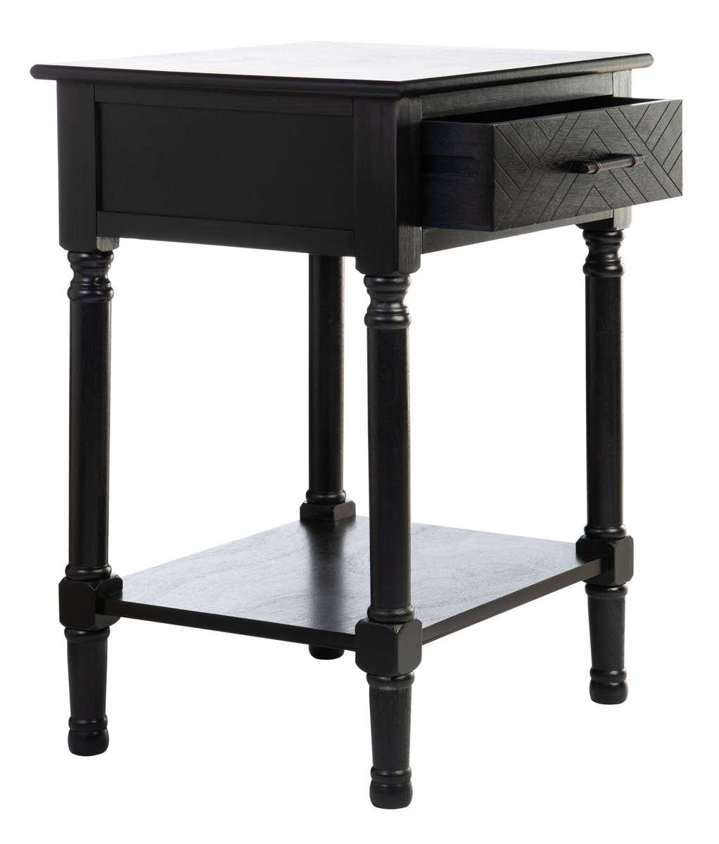 Safavieh Peyton 1 Drawer Accent Table - Black | Accent Tables | Modishstore - 2