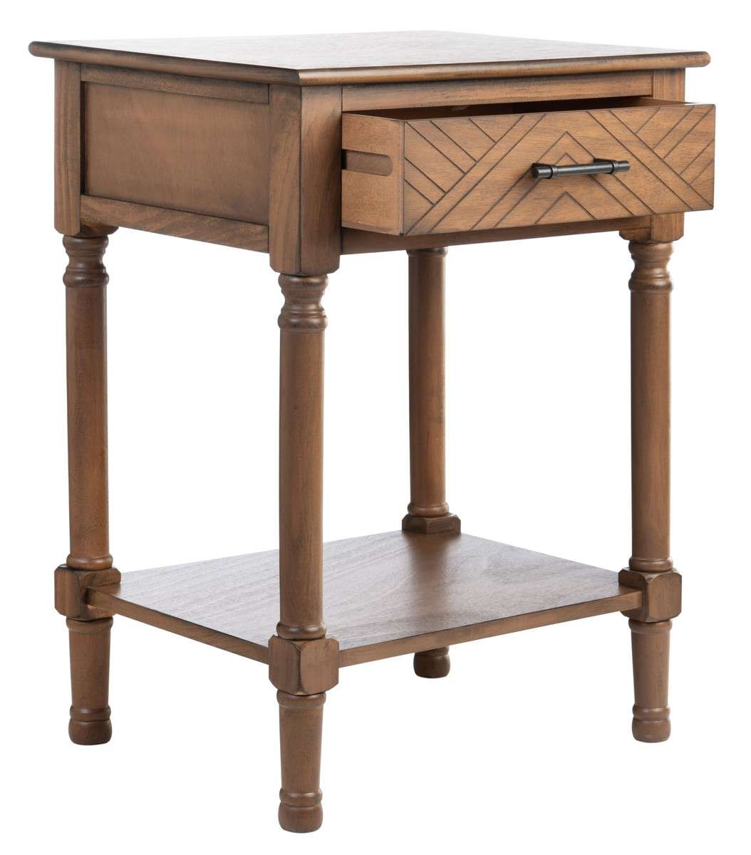 Safavieh Peyton 1 Drawer Accent Table - Brown | Accent Tables | Modishstore - 2