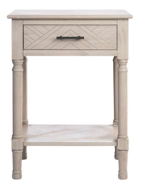 Safavieh Peyton 1 Drawer Accent Table - Greige | Accent Tables | Modishstore