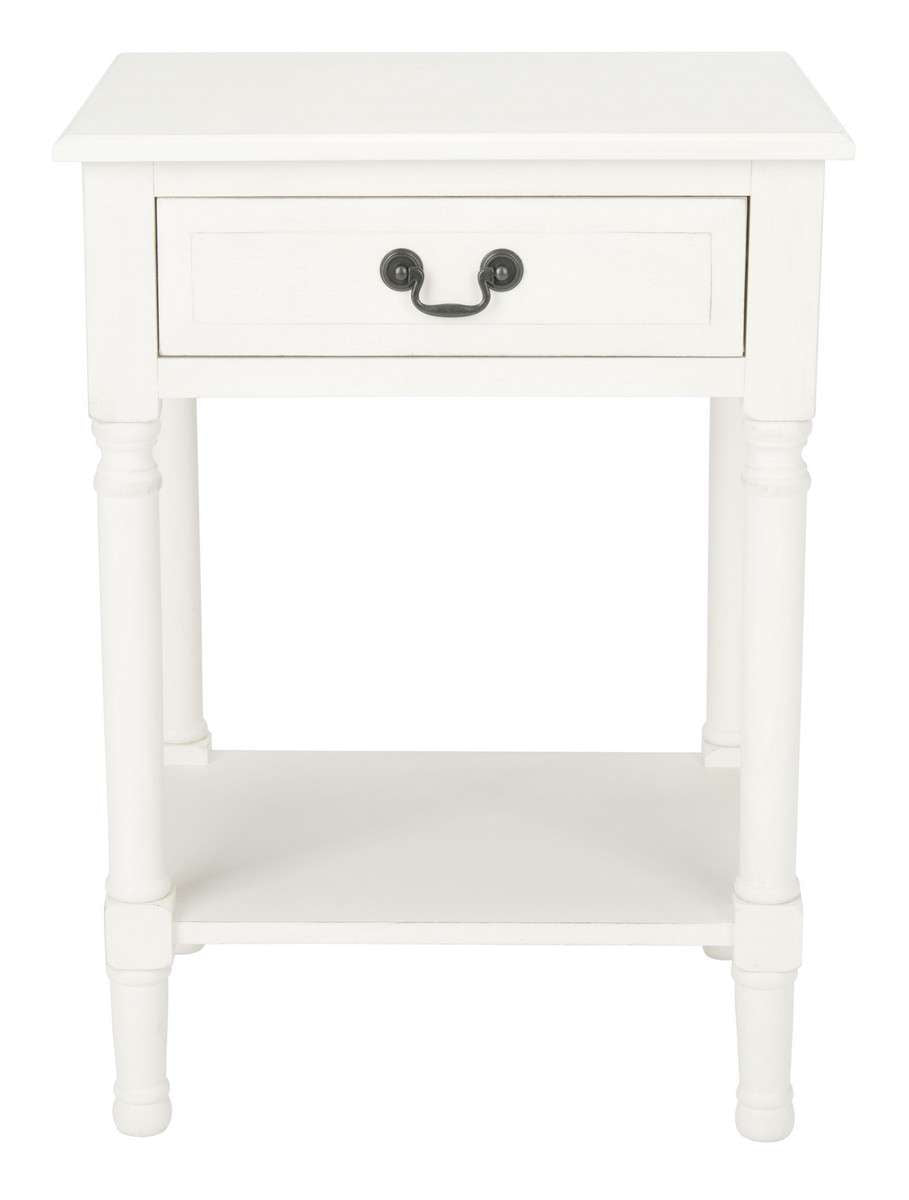 Safavieh Whitney 1 Drawer Accent Table - Distressed White | Accent Tables | Modishstore - 2