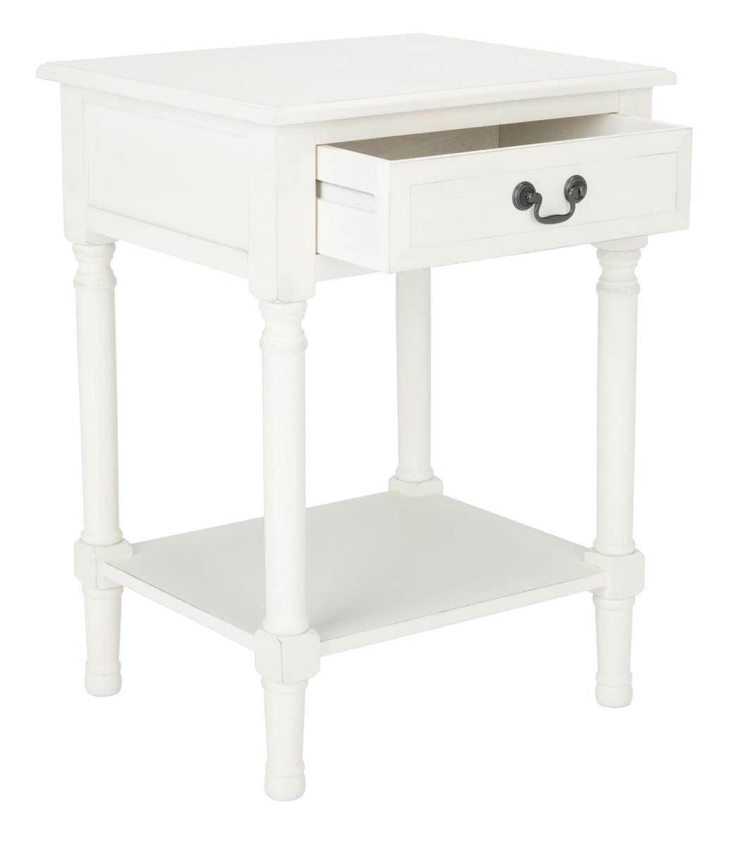Safavieh Whitney 1 Drawer Accent Table - Distressed White | Accent Tables | Modishstore - 3