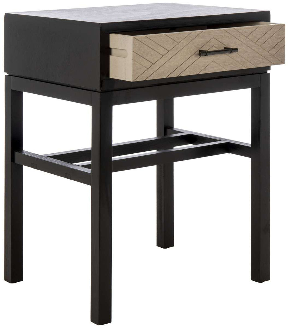 Safavieh Ajana 1 Drawer Accent Table - Black | Accent Tables | Modishstore - 3