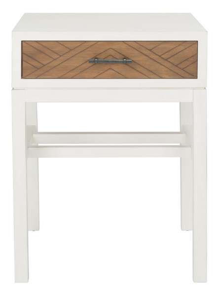 Safavieh Ajana 1 Drawer Accent Table - White | Accent Tables | Modishstore - 2