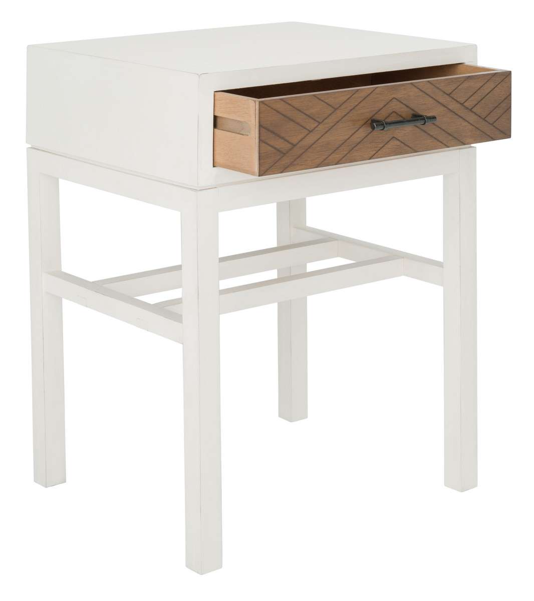 Safavieh Ajana 1 Drawer Accent Table - White | Accent Tables | Modishstore - 3