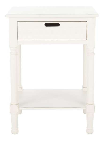 Safavieh Landers 1 Drawer Accent Table - Distressed White | Accent Tables | Modishstore - 2