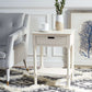 Safavieh Landers 1 Drawer Accent Table - Distressed White | Accent Tables | Modishstore