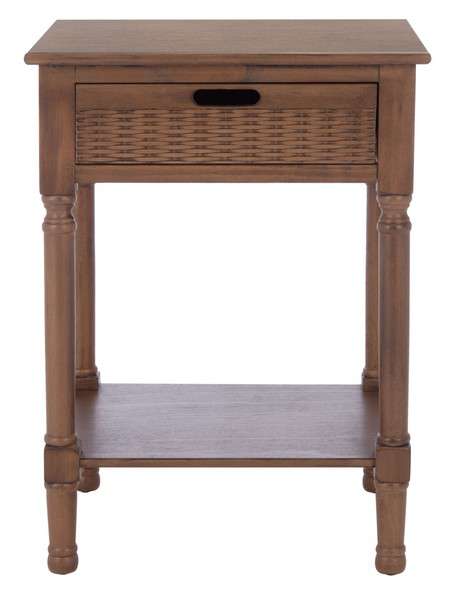 Safavieh Landers 1 Drawer Accent Table - Brown | Accent Tables | Modishstore - 2