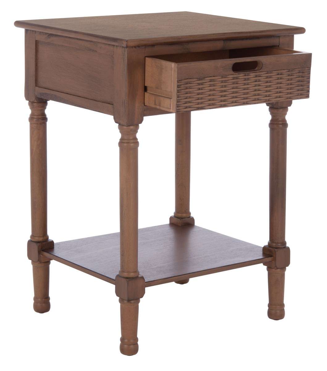 Safavieh Landers 1 Drawer Accent Table - Brown | Accent Tables | Modishstore - 3