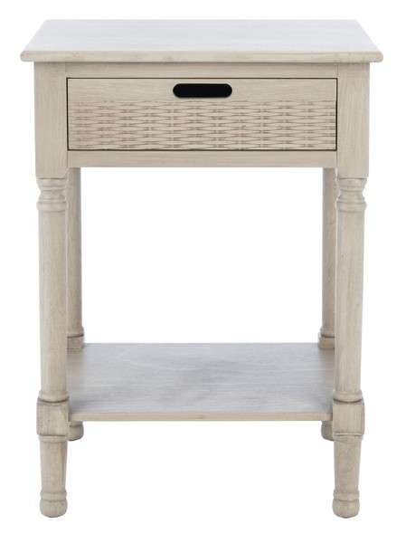 Safavieh Landers 1 Drawer Accent Table - Greige | Accent Tables | Modishstore - 2