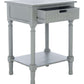 Safavieh Landers 1 Drawer Accent Table - Distressed Gray | Accent Tables | Modishstore - 3