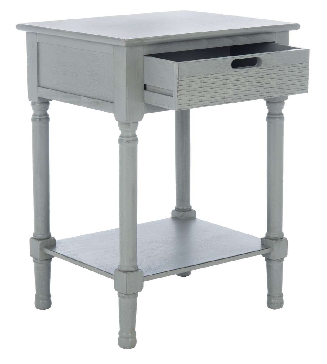 Safavieh Landers 1 Drawer Accent Table - Distressed Gray | Accent Tables | Modishstore - 3