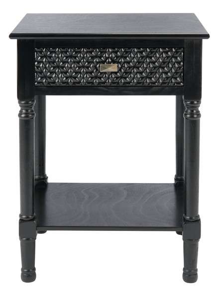 Safavieh Halton 1Drw Accent Table - Black | Accent Tables | Modishstore - 2