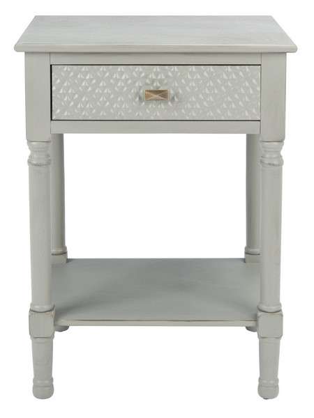 Safavieh Halton 1Drw Accent Table - Distressed Gray | Accent Tables | Modishstore - 2