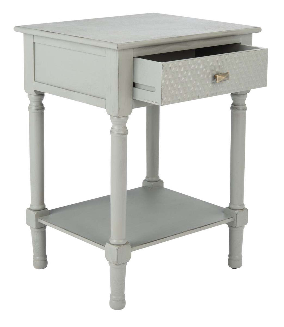Safavieh Halton 1Drw Accent Table - Distressed Gray | Accent Tables | Modishstore - 3