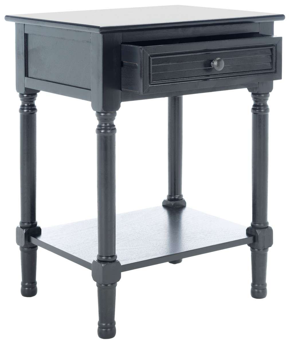 Safavieh Tate 1Drw Accent Table - Black | Accent Tables | Modishstore - 3