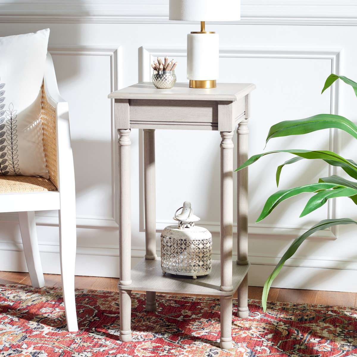 Safavieh Tinsley Square Accent Table - Greige | Accent Tables | Modishstore - 4