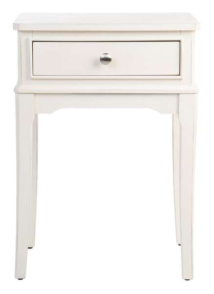 Safavieh Opal 1Drw Accent Table - Distressed White | Accent Tables | Modishstore