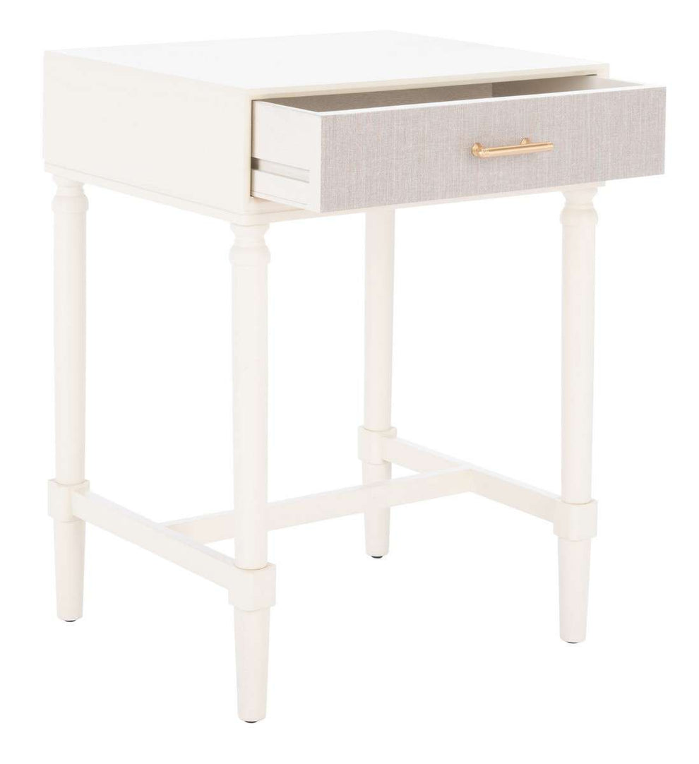 Safavieh Estella 1Drw Accent Table - White | Accent Tables | Modishstore - 2