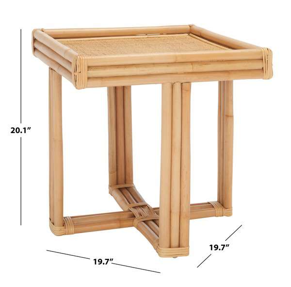 Safavieh Juri Square Accent Table - Natural | Accent Tables | Modishstore - 3
