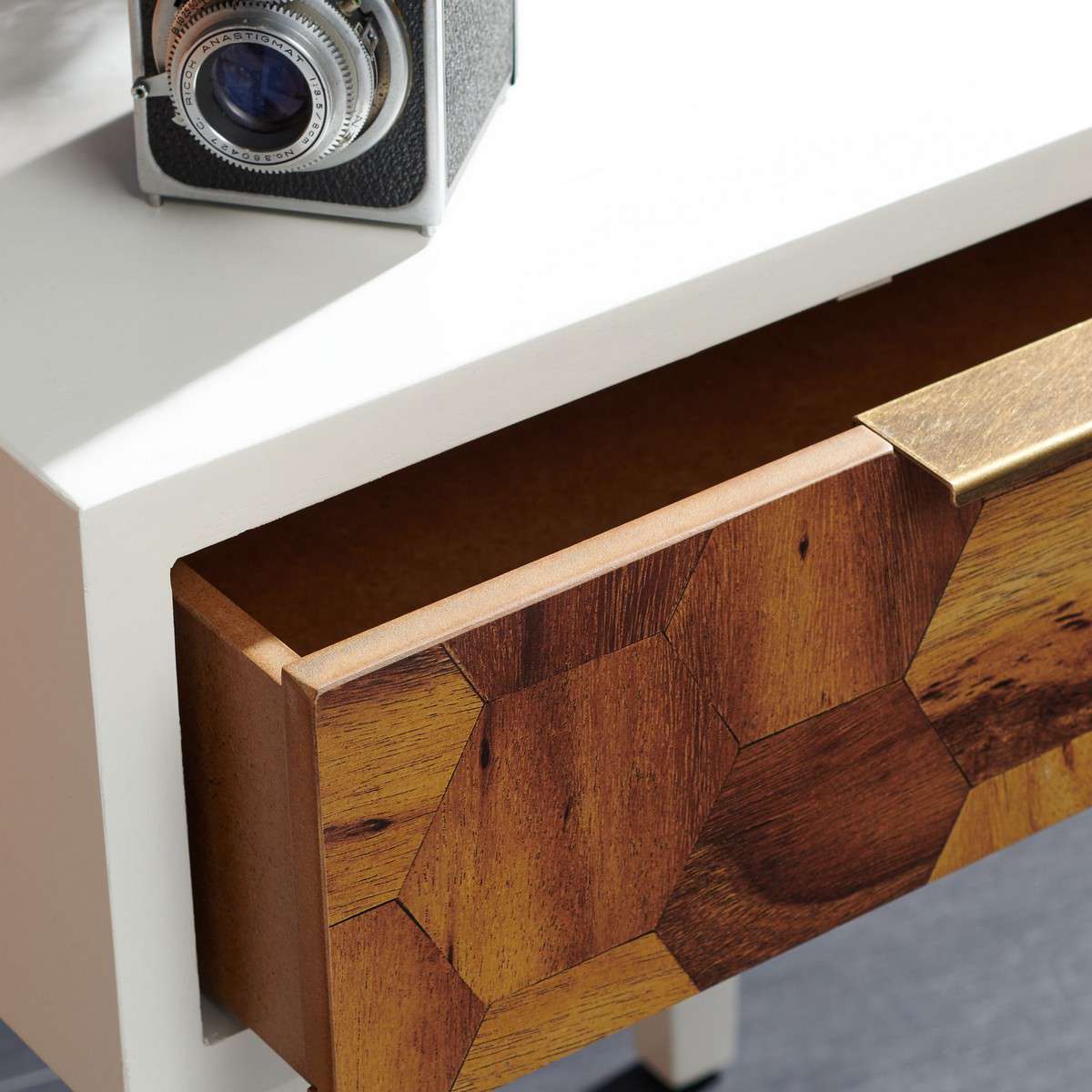 Safavieh Nilo 1 Drawer Accent Table - White | Accent Tables | Modishstore - 4
