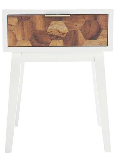 Safavieh Nilo 1 Drawer Accent Table - White | Accent Tables | Modishstore - 2