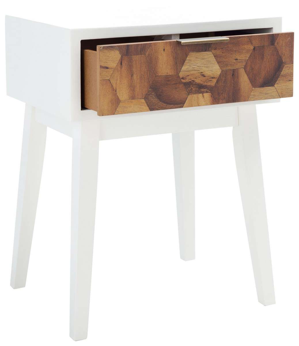 Safavieh Nilo 1 Drawer Accent Table - White | Accent Tables | Modishstore - 3