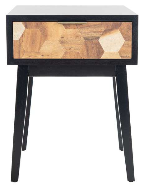 Safavieh Nilo 1 Drawer Accent Table - Black | Accent Tables | Modishstore - 2