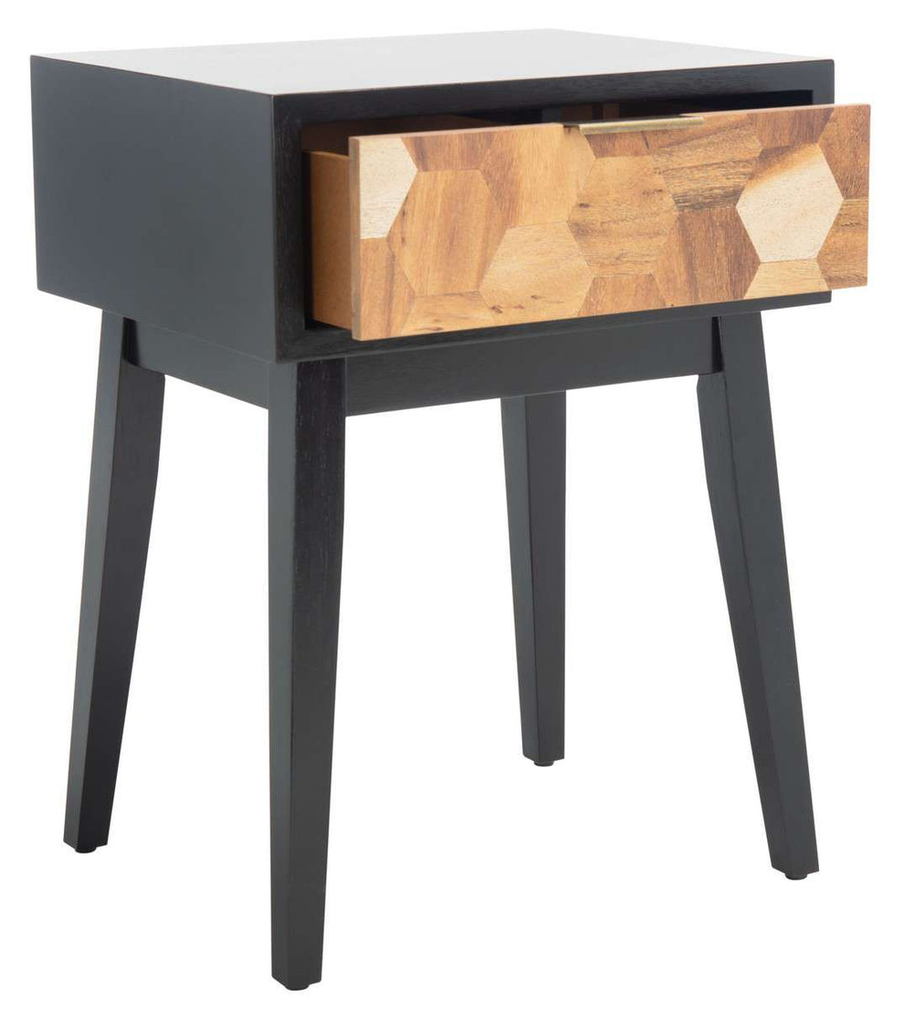 Safavieh Nilo 1 Drawer Accent Table - Black | Accent Tables | Modishstore - 3