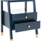 Safavieh Cove 2 Drawer 1 Shelf Accent Table - Navy | Accent Tables | Modishstore - 3