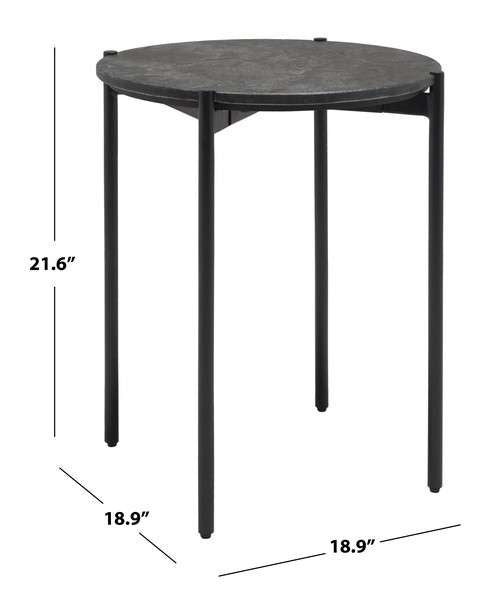 Safavieh Pratt Round Side Table - Black | Side Tables | Modishstore - 3