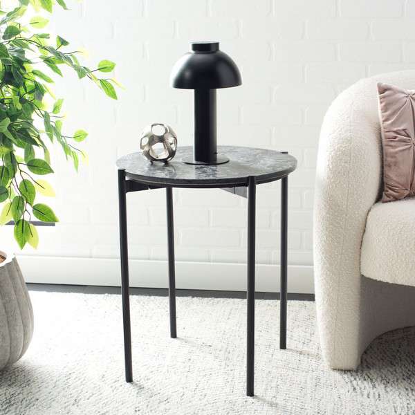 Safavieh Pratt Round Side Table - Black | Side Tables | Modishstore - 4