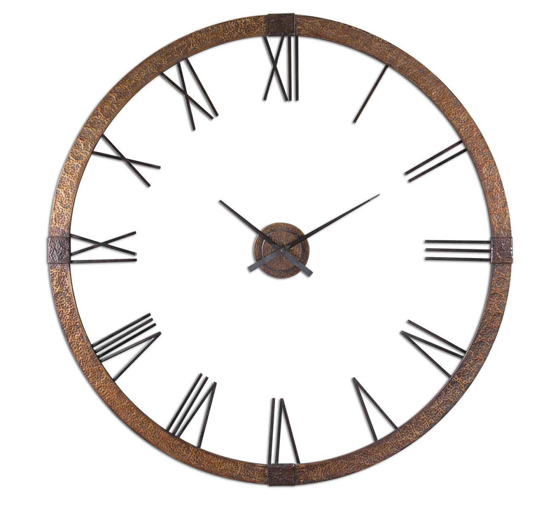 Uttermost Amarion 60" Copper Wall Clock | Clocks | Modishstore