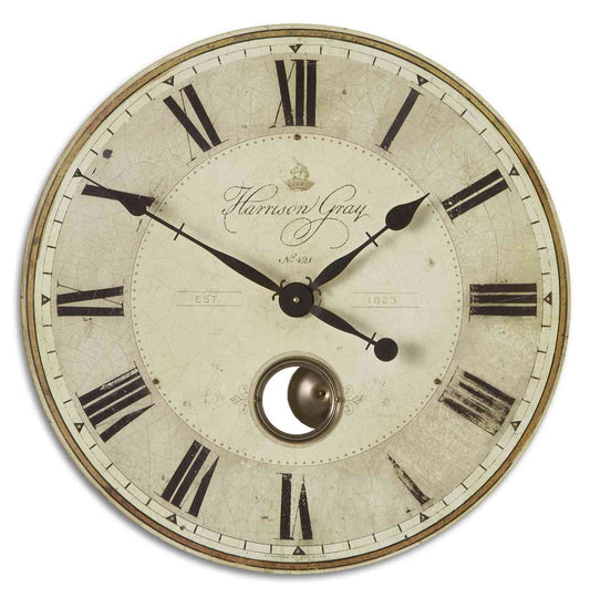 Uttermost Harrison Gray 23" Clock | Clocks | Modishstore