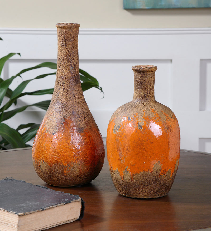 Uttermost Kadam Ceramic Vases S/2 | Modishstore | Vases