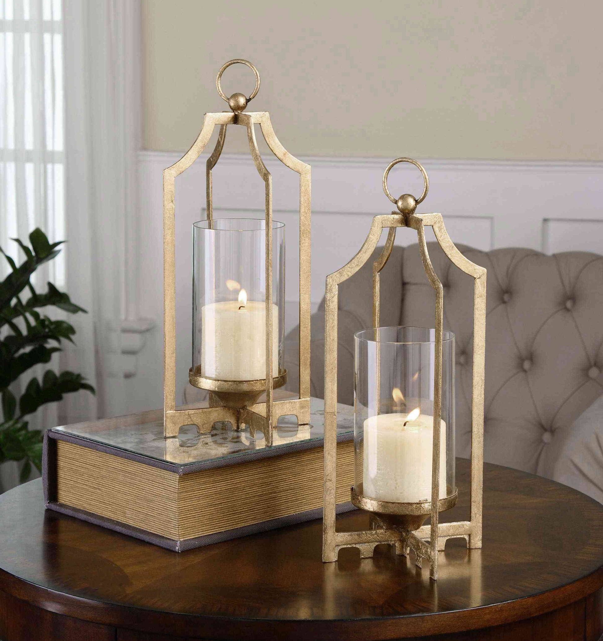 Uttermost Lucy Gold Candleholders Set Of 2 | Candle Holders | Modishstore - 2