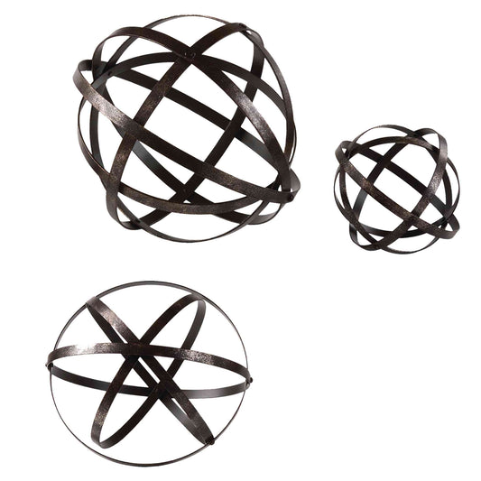 Uttermost Stetson Bronze Spheres Set Of 3 | Sculptures | Modishstore